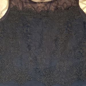 Navy blue spring dress